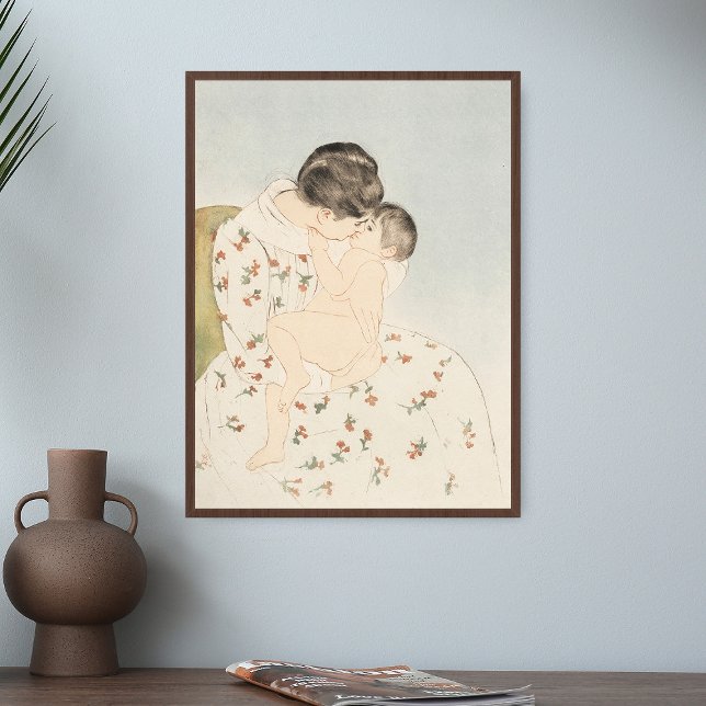 Mary Cassatt Mutter's Kiss Mother Child Art Poster (Von Creator hochgeladen)