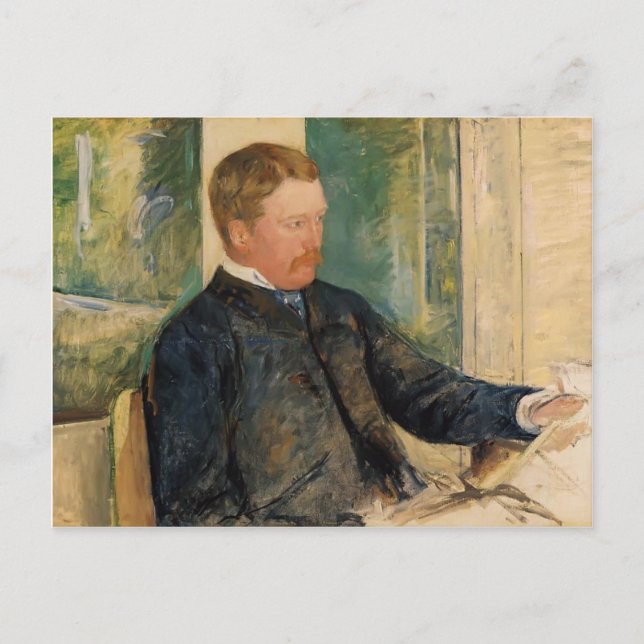 Mary Cassatt - Portrait von Alexander J. Cassatt Postkarte (Vorderseite)