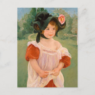 Mary Cassatt "Spring: Margot Standing in a Garden" Postkarte