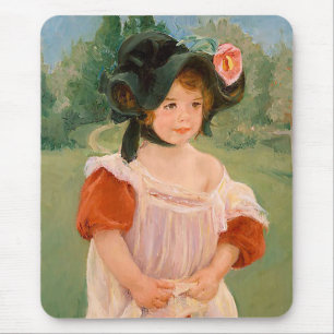 Mary Cassatt "Spring: Margot Stehend in einem Gart Mousepad