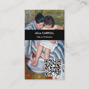 Mary Cassatt - The Child's Bath - QR Code Visitenkarte