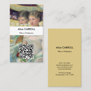 Mary Cassatt - The Loge - QR-Code Visitenkarte
