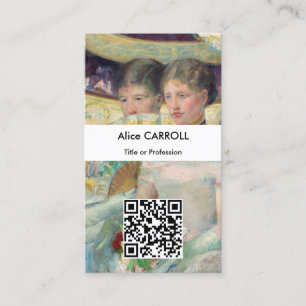 Mary Cassatt - The Loge - QR-Code Visitenkarte