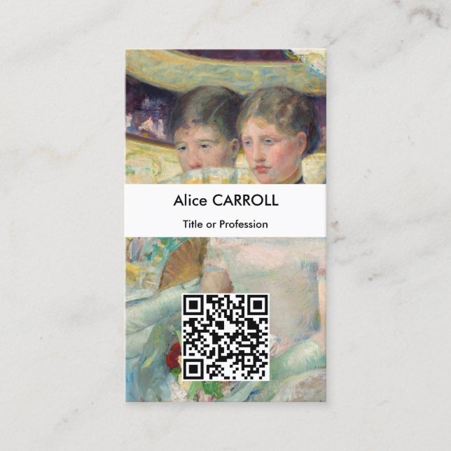 Mary Cassatt - The Loge - QR-Code Visitenkarte (Vorderseite)