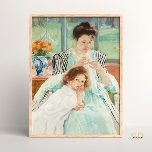 Mary Cassatt Young Mother Nähkunst Poster