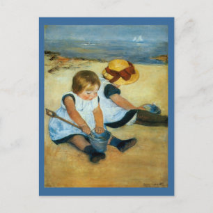 Mary Cassatt's Children on the Beach (1884) Postkarte