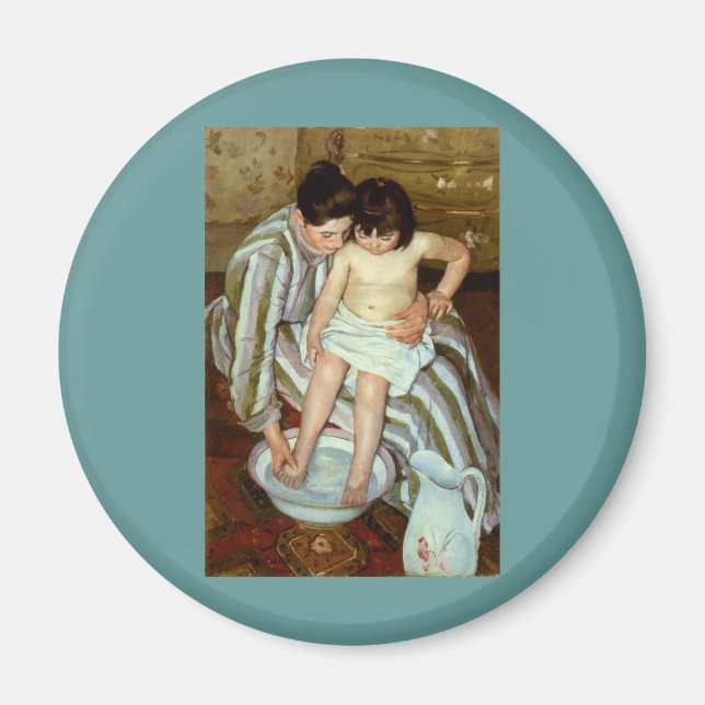 Mary Cassatts Kinderbad (ca. 1892) Magnet (Vorne)