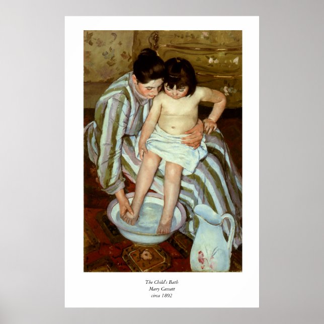 Mary Cassatts Kinderbad (ca. 1892) Poster (Vorne)