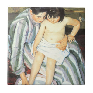 Mary Cassatts Kinderbad Vintage-Impressionismus Fliese