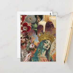 Mary Collage Postkarte