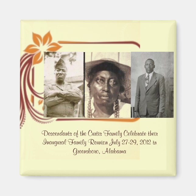 Mary Croom Curtis & Her Sons Benjamin & Joseph Magnet (Vorne)