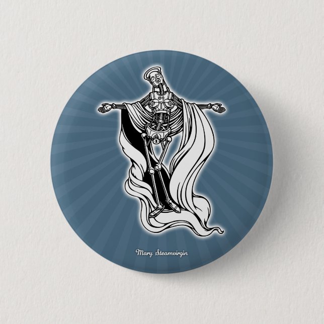 Mary-Dampf-Jungfrau Button (Vorderseite)