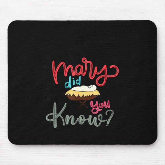 Mary Did You Know Christian Bible Verse Christmas  Mousepad (Vorne)