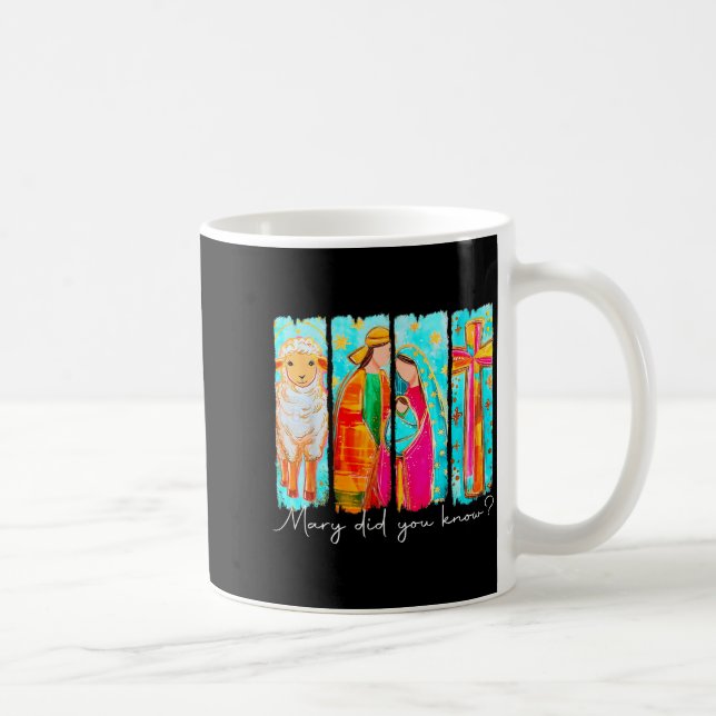 Mary Did You Know Nativity Art For Christmas Lover Kaffeetasse (Rechts)