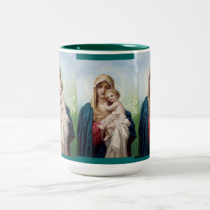 Mary, die Jesus hält Zweifarbige Tasse