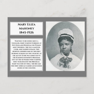 Mary Eliza Mahoney 1st Black Registered Nurse Postkarte