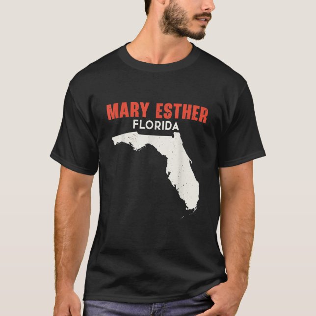 Mary Esther Florida USA Staat America Travel Flori T-Shirt (Vorderseite)