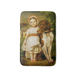 Mary Fox mit ihrem spanischen Pointer Dog (G.F. Wa Badematte