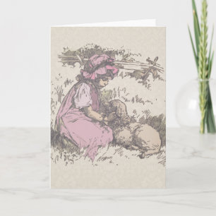 Mary hatte ein kleines Lamm Kinderreim Karte