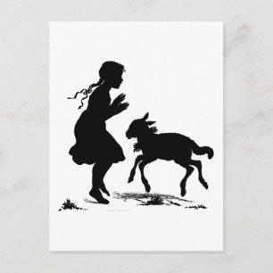 Mary hatte ein kleines Lamm Ostern Feiertagspostkarte