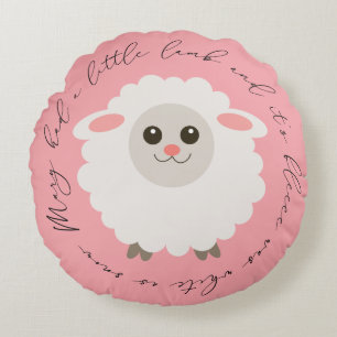 Mary hatte ein kleines Lamm rundes Kissen