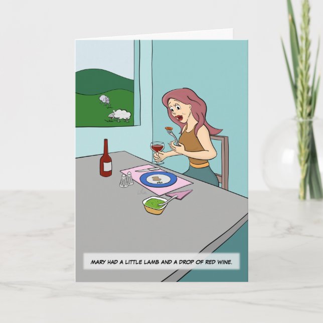 Mary hatte eine kleine Lambenkarte Dankeskarte (Vorderseite)