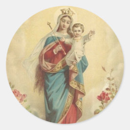 Mary Help of Christians Runder Aufkleber