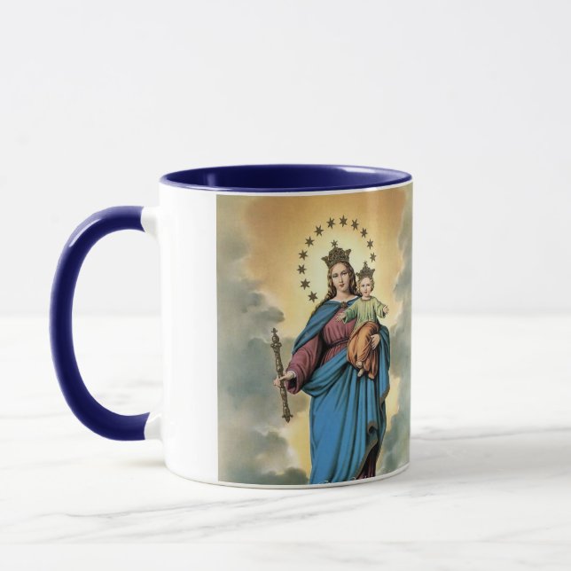Mary-Hilfe der Christen beten für uns Tasse (Links)