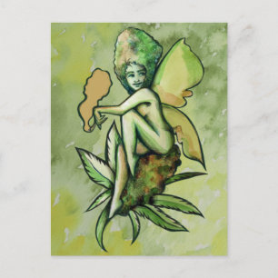 Mary Jane Fairy Green Goddess Toker                Postkarte