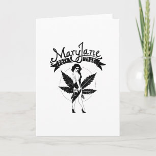 Mary Jane Puff Pass Frau Kunstwerk Schwarz Karte