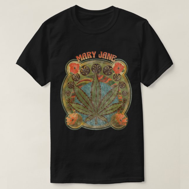 Mary Jane, Weh, Vintage Rauchkunst T-Shirt (Design vorne)
