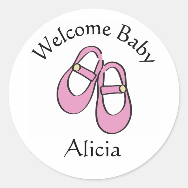 Mary Janes Baby Shower Stickers (Vorderseite)