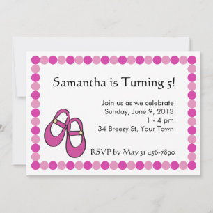 Mary Janes Geburtstagsparty Einladung