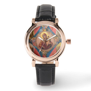Mary, Jesus, und Engel Armbanduhr