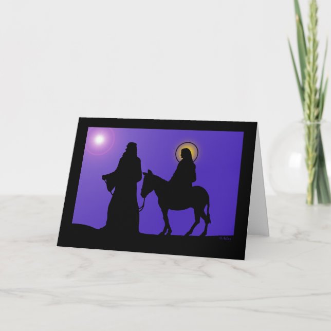 Mary & Joseph Feiertagskarte (Vorderseite)
