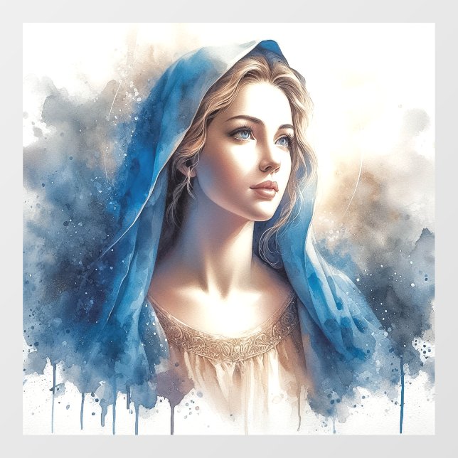 Mary Jungfrau Jesus Fensteraufkleber (Blatt)