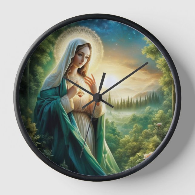 Mary Jungfrau Jesus Uhr (Vorderseite)