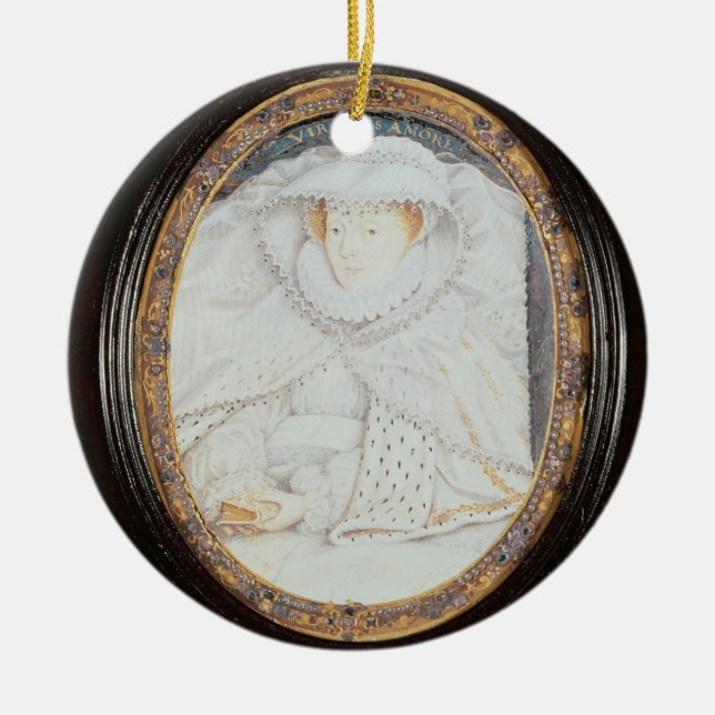 Mary-Königin der Schotten (1542-87) als Witwe Keramikornament (Vorne)