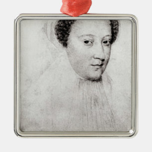 Mary, Königin der Schotten in weißer Trauer, 156 Silbernes Ornament
