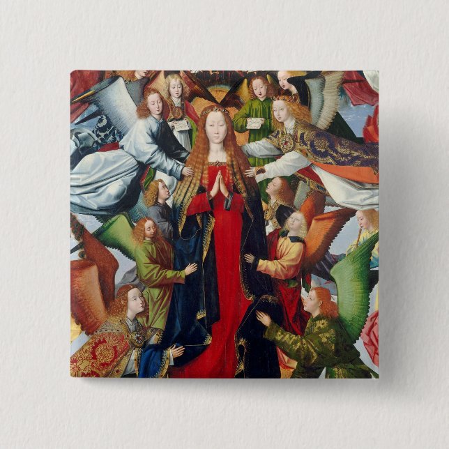 Mary, Königin des Himmels, C. 1485 - 1500 Button (Vorderseite)