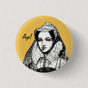 Mary-Königin des Schotte-ja Abzeichens Button