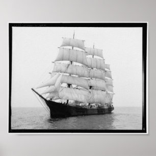Mary L. Cushing Segelschiff 1899 Vintage Poster