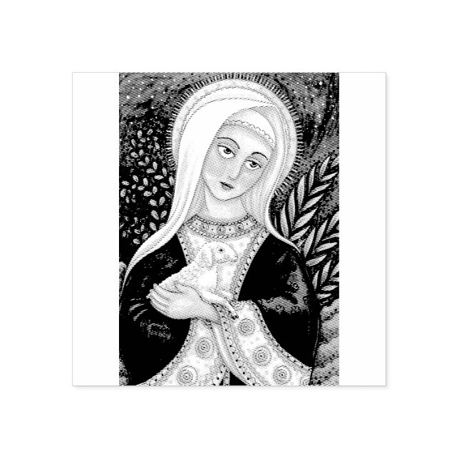 MARY & LAMB MADONNA RUBBER BRIEFMARKE *Benutzerdef Gummistempel (Prägung)