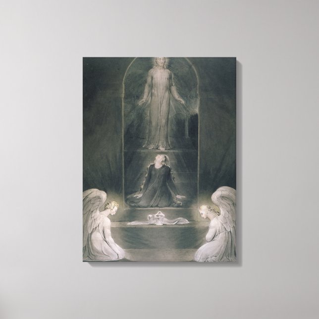 Mary Magdalene am Sepulcher, c.1805 (w/c und p Leinwanddruck (Vorderseite)