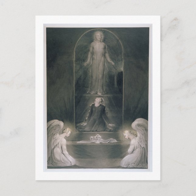 Mary Magdalene am Sepulcher, c.1805 (w/c und p Postkarte (Vorderseite)