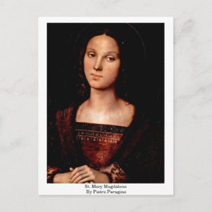 Mary Magdalene by Pietro Perugino Postkarte