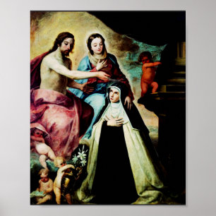 Mary Magdalene de Pazzi von Pedro de Moya Poster