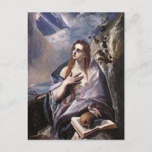 Mary Magdalene im Gefängnis von El Greco Postcard Postkarte