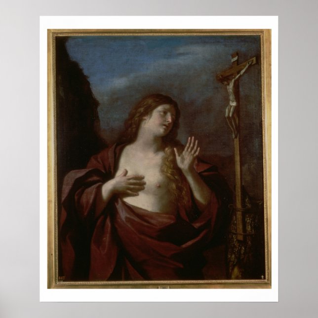 Mary Magdalene in Penitence (Öl auf Leinwand) 2 Poster (Vorne)