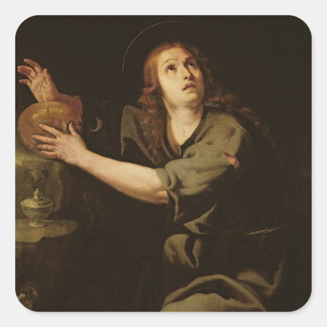 Mary Magdalene Quadratischer Aufkleber (Vorderseite)